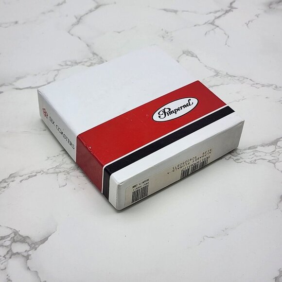 Pimpernel Coasters Alphabet Florals Azalea Flower Set 6 Vintage 4 1/8" England - Picture 6 of 8